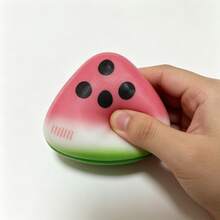 > Watermelon Squeeze Toy, Realistic Slow Rising Fidget Toy, Soft Stress Relief Ball For Anxiety, Cute Desk Decor For Office Home Party, Gift For Teens Adults - Multicolor - View 3