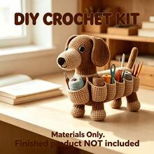 1pc Dachshund/Sheep/Cat Sofa Hanging Bag Crochet Set (Materials Only, Simple Hand Crochet Required), DIY Kit For Beginners, Includes Step-By-Step Guide And English Instructions, Home Decor Design, Birthday And Holiday Gift - DIY Crochet Kit - View 4