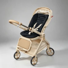 1pc Thickened Cotton Stroller Seat Cushion, Baby High Chair Pad, Soft Pure Cotton Stroller Accessory For Autumn/Winter - Multicolor - View 11