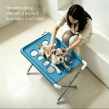 Foldable Pet Grooming Bed, Pet Bathing Stand, Home/Pet Store Cat & Dog Grooming Table - Multicolor - View 8