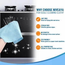 1/5pcs Set, Reusable Fish Scale Cloth, Size 15.74" X 11.81", Premium Microfiber Glass Cleaning Cloth, Quick Dry Polishing Cloth, Scratch-Free Lint-Free Cleaning Rag, Suitable For Glass, Kitchen Windows And Other Surfaces, Essential Home Helper. Christmas, Car Accessories, Kitchen Accessories, Home , Home, Bathroom Accessories, Cleaning, Cleaning Supplies - Multiple Styles - View 7