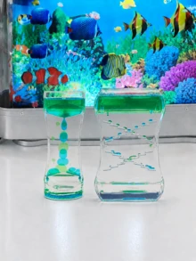 Frutiger Aero Style Transparent Liquid Flow Ballpoint Pen, Y2K Aesthetic Colorful Floating Bubble Pen, Dopamine Creative Stress Relief Stationery, Suitable For School, Office, Desk Decor And Gifts - FA - View 3