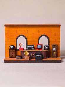 9pcs/Set/5/1pc Mini Vintage TV, Gramophone, Camera - Classic Retro Model Accessories; Vintage Resin Craft Decor; Mini Gramophone And Camera Shaped Home Decor, Photography Props And Home Furniture Accessories - A - View 2