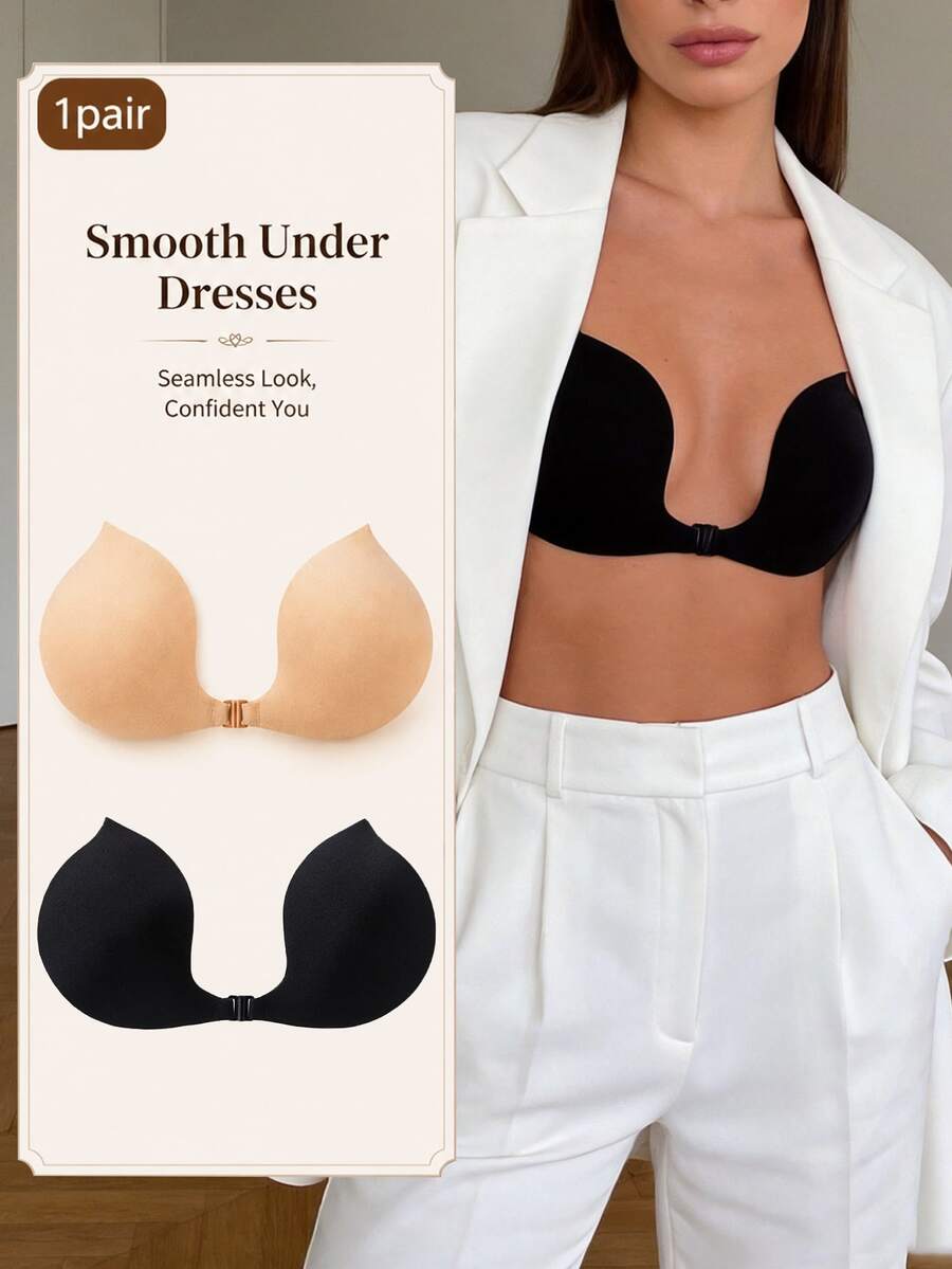 1pc Invisible Adhesive Breast Lift Tape, Anti-Slip Push-Up, Create Full Breast Shape, Seamless And Comfortable, Suitable For Wedding And Daily Wear - Multicolor - View 1