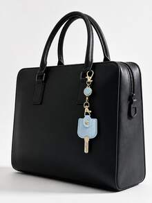 2pcs/1pc PU Leather Bag Charm, Retractable Key Holder, Extendable Key Chain, Gold Double Buckle And Protective Key Sleeve, Anti-Lost Bag Pendant, Suitable For Handbags, Wallets, Backpacks And Car Keys, Multiple Colors - A - View 7