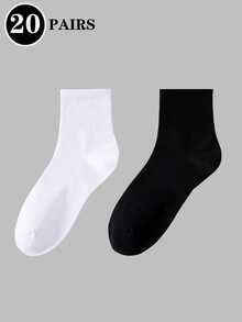 10/5 Pairs White Women's Daily Wear Versatile Comfortable Socks - Multicolor - View 10