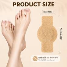 10pcs Toe Protection Pads, Skin-Friendly Breathable Toe Cushion Pads, Daily Foot Care Accessories - Beige - View 5