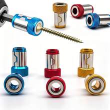 6-Piece Drill Bit Set With Magnetic Screw Ring And Drill Bit, Universal Magnetized Drill Bit Ring, Strong Magnetic Anti Slip Screw Fixing Ring, Suitable For Hexagonal Screwdriver And Electric Drill, DIY Daily Maintenance - Multicolor - View 5