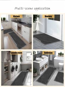 1pc Minimalist Rock Texture Kitchen Mat, 3.5mm Soft Rubber Material, Absorbent And Easy To Clean, Suitable For Hallway, Bathroom, Living Room, Outdoor Door Mat And Toilet Area, All Season Use, Suitable For Various Holidays - Multicolor - View 7