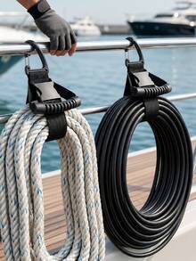 1/2/3pcs Heavy Duty Extension Cord Storage Straps With Portable Handle, Adjustable Cable Organizer, 100lbs Load Capacity, Reusable Cable And Hose Ties, Suitable For Garage, Garden, Tool Room, RV, Boat And Outdoor Camping Gear Storage - A - View 2