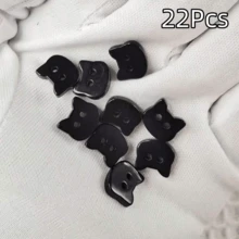 11/22/33Pcs Cat & Fish Shaped Sewing Buttons, Double Hole Faux Pearl Shell Texture Decorative Buttons, Black & White Animal Buttons, Suitable For Clothing, Sweaters, Crochet, Scrapbooking, Handmade Jewelry DIY Materials, Random Color - Multicolor - View 20