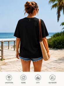 Progress Over Perfection Shirt, Teacher Shirts, Back To School Shirt,   Inspirational Teacher Tee Summer Tops  Summer Outfits For Women - Black - View 8
