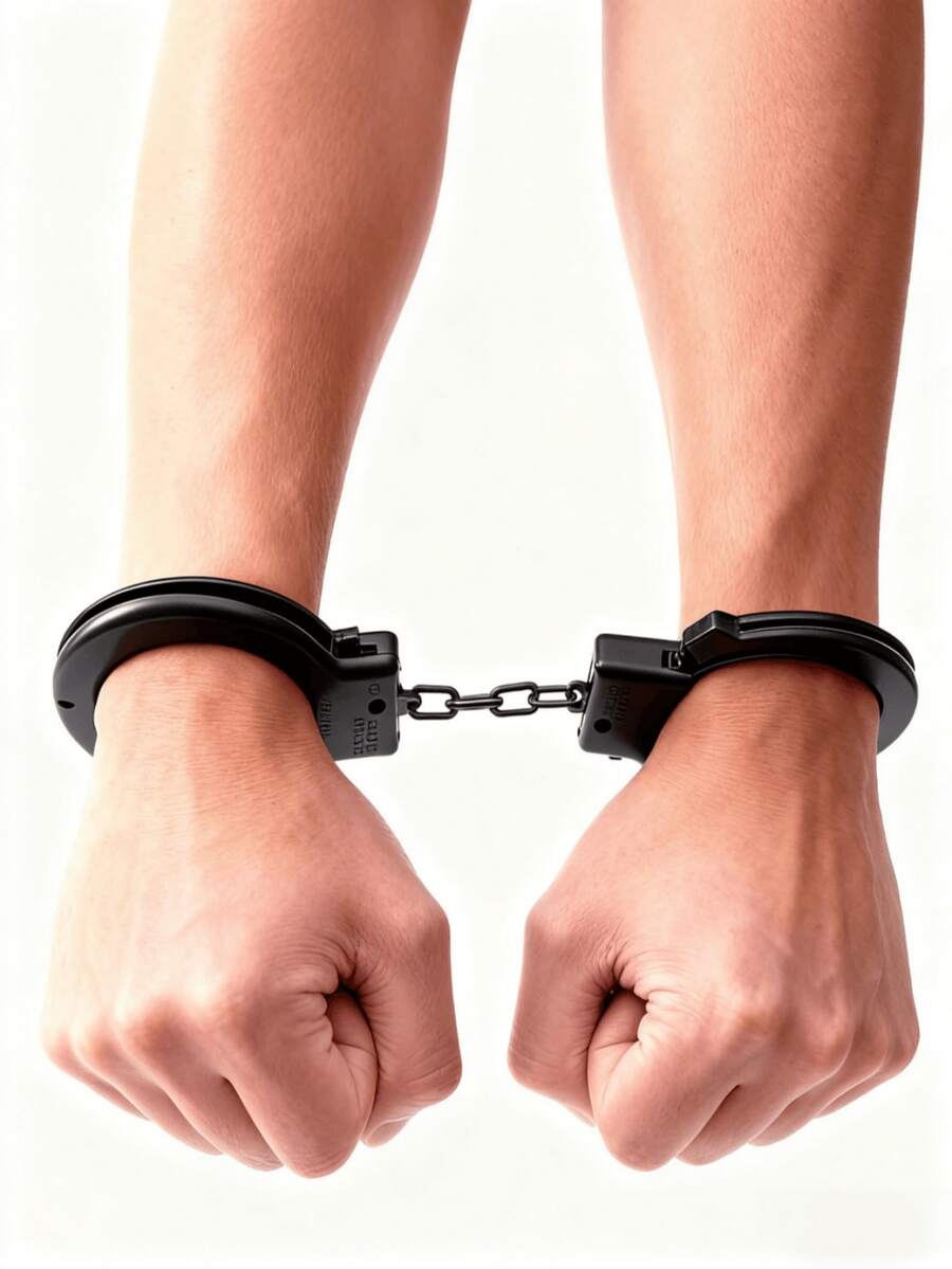 أصفاد بلاستيكية لعبة (مع مفتاحين)، إكسسوار تنكري، دعامة حفلة تنكرية، دعامة لعبة، لوازم حفلة هالوين - أصفاد - مشاهدة 1