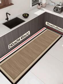 1pc Retro Chessboard Border Pattern Kitchen Mat, 3.5 Mm Soft Rubber That Absorbs Water And Is Easy To Clean. Suitable For Corridors, Bathrooms, Living Rooms, Outdoor Door Mats, And Toilets. Useable Throughout The Year And For Various Holidays. - Multicolor - View 13