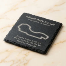 1pc 10cm*10cm Natural Stone Racing Track Coaster, 8 Track Designs, Laser Engraved Track Map Stone Drink Coaster, Heat Resistant Non-Slip Square Coaster, Racing Decoration, Racing Fan Gift, Car Enthusiast Gift, Birthday Christmas Gift - Black - View 20