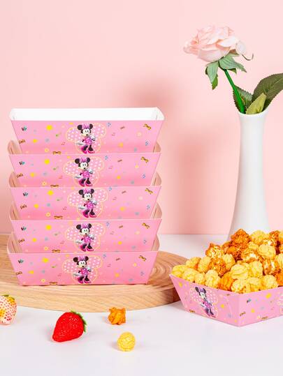 6pcs/12pcs/24pcs Anime Cartoon Theme Party Candy Boxes, Theme Party Gift Boxes, Candy And Cookie Boxes, Party Gift Bags, Party Gift Boxes, Suitable For Birthday Party, Candy And Popcorn Box Decoration, Back To School Season Party, Holiday Essential Party Supplies