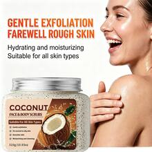 Coconut Face & Body Scrub, Deep Cleansing, Contains Plant Extract Essence, Softens Skin, Exfoliating Cleanser, Unclogs Pores, Cleanses Skin, Hydrates & Moisturizes, Unisex, Suitable For All Skin Types, New Year Gift - Coconut Body Scrub - View 2