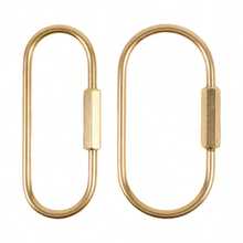 Gold Textured Lock Key Chain, Minimalist Gold Key Chain Clip, Unisex Carabiner Key Ring, Suitable For Backpack, Car, School, Gothic Y2K Style - Multicolor - View 10