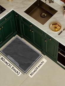 1pc Minimalist Rock Texture Kitchen Mat, 3.5mm Soft Rubber Material, Absorbent And Easy To Clean, Suitable For Hallway, Bathroom, Living Room, Outdoor Door Mat And Toilet Area, All Season Use, Suitable For Various Holidays - Multicolor - View 18