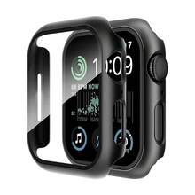 1 Pc Screen Protector - Full-Body Hard PC Protective Case, High-Definition Ultra-Thin, Compatible With Apple Watch Series Ultra/SE/11/10/9/8/7/6/5/4/3/2/1, Fits 38/40/41/42/44/45/46/49mm, Smart Watch Protective Case Accessory, Black - Black - View 14