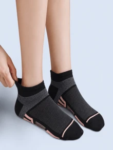 5 Pairs Women's Mesh Breathable Sports Short Socks, Arch Support Shock-Absorbing Low-Cut Running Fitness Socks - Multicolor - View 2