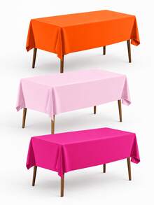 1/4/10 st 137x183 cm engångsdukar i enfärgat, flerfärgat PE-material, rektangulär dekorativ duk för picknick, bröllop, fest, födelsedag, brudshower, examen, dop, bankett, julfest, festdukning, heminredning och andra tillfällen, elegant och stilren - Flerfärgad - Visa 2