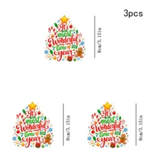 1/2/3pcs Christmas Tree Text Heat Transfer Iron-On Stickers, Gingerbread Man Candy Cane Snowflake Gift Christmas Elements DIY Stickers For T-Shirts, Sweatshirts, Pillows, Canvas Bags - Multicolor - View 8