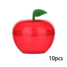 10/20pcs Thanksgiving Week Gift Plastic Apple-Shaped Container Box, Large Capacity Red Box, Thanksgiving Gift Box Year-End Halloween Christmas Christmas Eve Party Back To School Decoration - Red - View 13