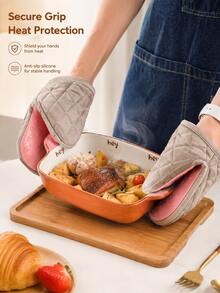 OBOVAY Heat Resistant Silicone Trivet Mats With Sleeve, Multipurpose Pot Holder And Pan Handle Cover, Thickened Non-Slip Hot Pads For Kitchen Counter, Microwave, Oven, Baking, Cookware And Hot Dish Heat Protection - View 3