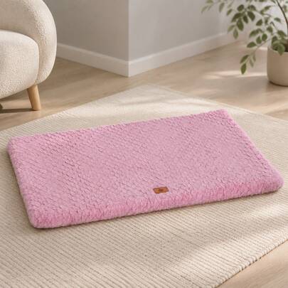 1pc Pet Mat Dog Mat Cat Mat, Plush Dog Bed Mat, Egg Foam Core Support, Comfortable And Soft, Removable Cover, Easy To Clean, Pet Sleeping Mat