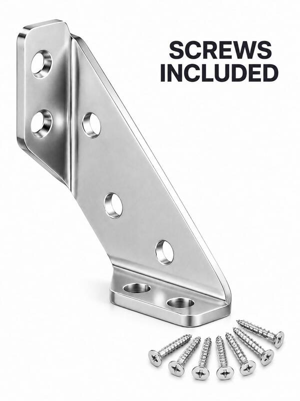 10/20/30/40 Stück Schwerlast 304 Edelstahl 90 Grad Winkelverbinder Klammern, geeignet für Schränke & Möbel, Industrieware