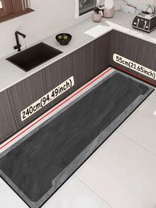 1pc Minimalist Rock Texture Kitchen Mat, 3.5mm Soft Rubber Material, Absorbent And Easy To Clean, Suitable For Hallway, Bathroom, Living Room, Outdoor Door Mat And Toilet Area, All Season Use, Suitable For Various Holidays - Multicolor - View 16