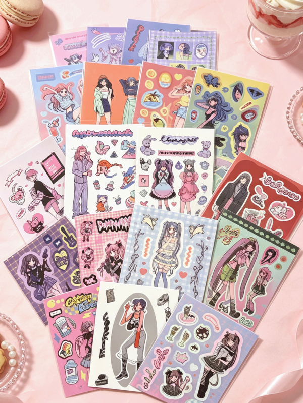 1/4/6/8pcs Stiker Karakter Kartun Lucu, Stiker Dekorasi Planner Gaya Ins Guka, Stiker Kartun Gadis Lucu, Stiker Guka Ins Guben Planner DIY Dekorasi Stiker Kreatif, Stiker Dekorasi DIY, Stiker Scrapbook, Dekorasi Buku Harian, Hiasan Seni, Bahan Tahan Lama, Perlengkapan Scrapbook, Penggemar Scrapbook, Stiker Anak-anak, Hadiah Pesta untuk Anak-anak, Perlengkapan Sekolah untuk Anak Perempuan, Perlengkapan Scrapbook, K-Pop, Perlengkapan Pesta Stroberi.