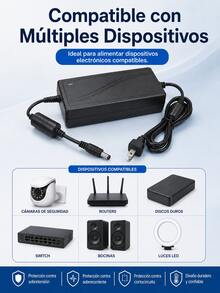 5V 2A 12V 3A Power Adapter With Cable, Power Supply For LED Strips, Camera, Router And Electronic Equipment, Stable Power Charger For Home And Office - US A Type Plug(110-127V) - View 7