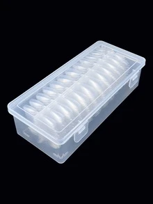 Nail Tips Ultra-Thin Seamless Transparent No-Sanding Almond Trapezoid Square Short Pointed Short Ballet 504 Pieces - White - View 4
