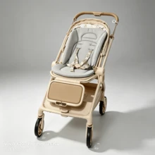 1pc Thickened Cotton Stroller Seat Cushion, Baby High Chair Pad, Soft Pure Cotton Stroller Accessory For Autumn/Winter - Multicolor - View 9