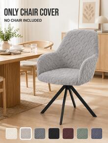 1pc Solid Color Nordic Style Armchair Cover, Home Decor Dining Chair Slipcover, All Season, Washable & Removable, Suitable For Kitchen, Wedding, Hotel - Multicolor - View 11