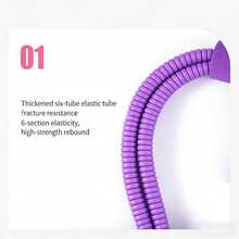 1pc Multi-Tube Resistance Band, 4/6/8-Tube Resistance Band With Non-Slip Foot Pedal And Foam Handle, Suitable For Core Training, Yoga And Full Body Workout - Multicolor - View 5