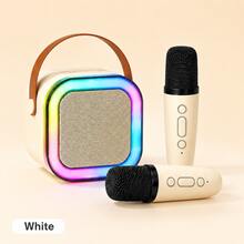 AXNEN Mini Portable Karaoke Machine, Bluetooth 5.3 Wireless Speaker With 2 Wireless Microphones, Colorful RGB Lights, Voice Effects And Vocal Removal, Supports TF Card/AUX/USB Playback, 5W Speaker For Home Karaoke, Parties And Gifts - View 14