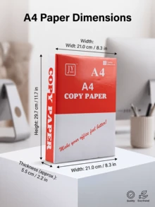 500 Sheets A4 70gsm Multi-Purpose Copy Paper, Wood Pulp Material, Double-Sided Printing, Jam-Free, Suitable For Office, School, Business Contracts And Drawing - A4 - View 4