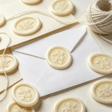 20PCS/Pack Floral Pattern Wax Seal Stickers, For Wedding Invitations, Party Invitations Decoration, Gift Wrapping, Scrapbooking Decoration - Shiny Gold - Flower - Iridescent Gold - View 8