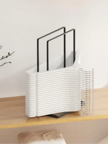 1pc Large Capacity Clothes Hanger Storage Rack, Adult Universal, Stainless Steel Material, Detachable Clothes Hanger, Space-Saving, Suitable For Home Storage And Organization, Can Be Used As Laundry Basket, Wardrobe Decoration, Room Decoration, Home Decor, Bedroom Decor, Etc. - Multicolor - View 3