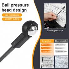 Piano Music Stand Suitable For Upright Piano, Grand Piano, Electronic Keyboard And Standard Music Stand. It Is Portable, Convenient, Flexible And Highly Compatible, An Essential Tool For Learning Piano. - Black - View 7