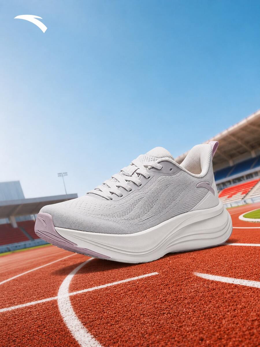 Anta Journey 3 PG7 Women's Cushioning Breathable Daily Jogging Shoes - Silver Gray - View 1