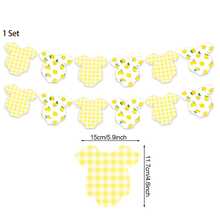 1 Set Lemon Shower Banner, Jumpsuit Garland, Summer Gender Reveal Party Decoration - View 6