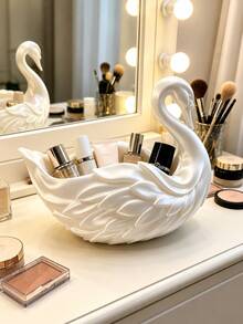Swan Shaped Storage Tray, Suitable For Entryway Keys, Desk Decor Or Jewelry Storage (Rings, Earrings, Necklaces), Perfect For Vanity Accessory Storage Or Fashionable Bathroom Countertop Decor, Suitable For Living Room, Bedroom And Office - Multicolor - View 15