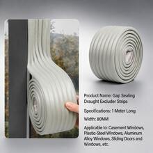 1/2m W-Shaped Self-Adhesive Door And Window Sealing Strip, Multi-Color Rubber Plastic Elastic Sealing Strip With Back Adhesive, Easy To Apply, Windproof And Dustproof For Door And Window Gaps, Winter Cold Protection, Heat Insulation, Noise Reduction And Anti-Collision Home Gap Sealing Accessory - Winter Window and Door Weather Stripping - View 10
