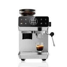 CAFELFFE 義式咖啡機、研磨一體咖啡機 20BAR、冷熱沖泡、奶泡器、內建研磨機、蒸氣功能、觸控螢幕、自清潔功能 不銹鋼機身、44級研磨精度、1.8升水箱、110g豆倉 家庭、辦公室、咖啡愛好者 - 歐規F型插(220-240V) - 查看 12