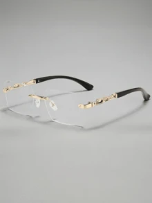 1 Pair Large Frame Fashion Leopard Print Glasses, Retro Style, Elegant Women, Suitable For Travel, Beach And Outdoor Travel Essential Glasses. - Multicolor - View 5