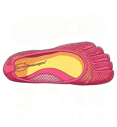 Women's Five Fingers Minimalist Barefoot Shoes, Lightweight Breathable Mesh Toe Separator Water Shoes, Non Slip Wide Toe Box Casual Walking Yoga Beach